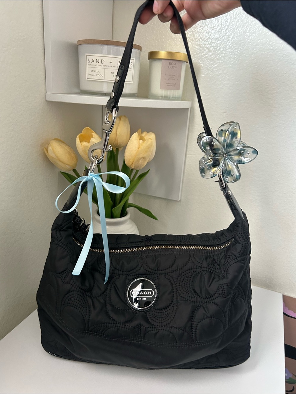 Coach Poppy Signature C Shoulder Bag - Gem